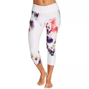 Calia White Floral Print Capri